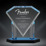 GreyStone Spectra Elite Diamond Acrylic with Blue Accent on Black Base | 3 SIZES
