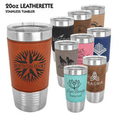 20 oz. Leatherette Grip Stainless Tumblers | 9 Colors Available
