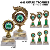 4-H Club Award Trophies | 2 STYLES | 4 SIZES
