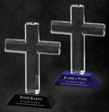 GreyStone Crystal Cross Awardon Colored Crystal Base | 2 COLORS