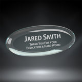 GreyStone Jade Radius Edge Oval Paperweight