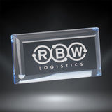 GreyStone Blue Radius Edge Rectangle Paperweight