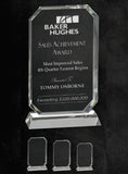 GreyStone Clipped Corner Beveled Rectangle Crystal Award | 3 SIZES