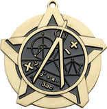 2-1/4" Super Star Series Award math Medals on 7/8" Neck Ribbons