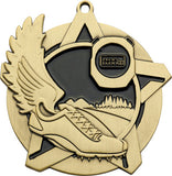 2-1/4" Super Star Series Award Cross Country Running Medals on 7/8" Neck Ribbons