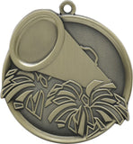 2-1/4" Mega Series Cheer Cheerleaders Award Medals on 7/8" Neck Ribbons