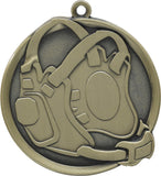 2-1/4" Mega Series Wrestling Award Medals on 7/8" Neck Ribbons