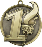 2-1/4" Mega Series 1st Place Medals on 7/8" Neck Ribbons