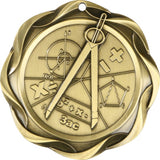 3" Fusion Mathemetics Award Medals on 1-1/2" Wide Neck Ribbons