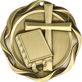 3" Fusion Religious Church Christian Award Medals on 1-1/2" Wide Neck Ribbons