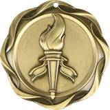3" Fusion Victory Torch Award Medals on 1-1/2" Wide Neck Ribbons
