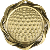 3" Fusion Golf Award Medals on 1-1/2" Wide Neck Ribbons