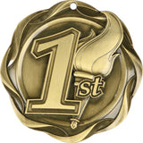 3" Fusion 1st Place Medals on 1-1/2" Wide Neck Ribbons
