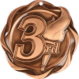 3" Fusion 3rd Place Medals on 1-1/2" Wide Neck Ribbons