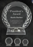 GreyStone Crystal Wreath Plate Award | 3 SIZES