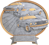 Legend Series Silver and Gold Oval Cars Bikes Racing and Motorcross Resin Plates