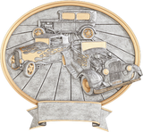 Legend Series Silver and Gold Oval Cars Bikes Racing and Motorcross Resin Plates