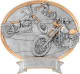 Legend Series Silver and Gold Oval Cars Bikes Racing and Motorcross Resin Plates