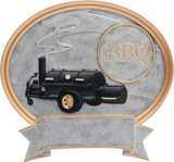 Legend Series Silver and Gold Oval Poker and BBQ Resin Plates  | 2 SIZES