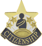 Die Struck Enamel Filled Citizenship Lapel Pin