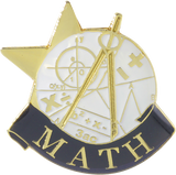 Die Struck Enamel Filled Math Lapel Pin