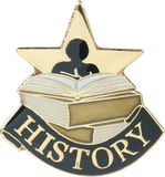 Die Struck Enamel Filled History Lapel Pin