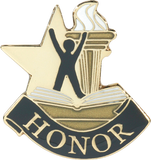 Die Struck Enamel Filled Honor Lapel Pin