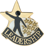 Die Struck Enamel Filled Leadership Lapel Pin