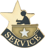 Die Struck Enamel Filled Service Lapel Pin