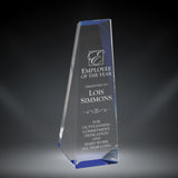 GreyStone Gem Obelisk Acrylic with Blue Accent Base | 3 SIZES