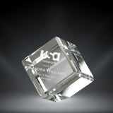 GreyStone Crystal Cube Paperweight | 4 SIZES