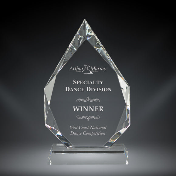 GreyStone Diamond Flame Crystal Award | 3 SIZES