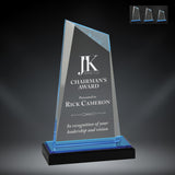 GreyStone Spectra Gem Acrylic with Blue Accent on Black Base | 3 SIZES