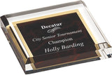 LA Trophies - 3/4" thick Beveled Acrylic Red Marble Paperweights