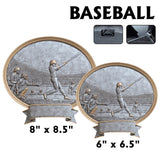 Legend Series Silver and Gold Oval Sport Resin Plates  | 2 SIZES