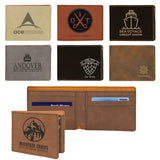 Customizable Leatherette Bifold 6 Slot Wallet | 7 COLORS