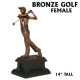 Bronze Modern and Elegant Golf Resin Statue Award Trophies