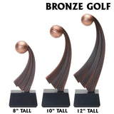 Bronze Modern and Elegant Golf Resin Statue Award Trophies