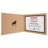 Customizable Leatherette 8-1/2" x 11" Certificate Holders | 10 COLORS
