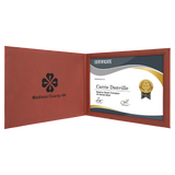 Customizable Leatherette 8-1/2" x 11" Certificate Holders | 10 COLORS