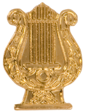 Chenille Gold Metal Lapel Letter Insignia Pins | 48 STYLES