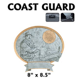 Legend Series Silver and Gold Oval Patriotic & Service Resin Plates  | 2 SIZES