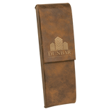 Customizable Leatherette Double Pen Holder Case | 7 COLORS