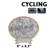Legend Series Silver and Gold Oval Sport Resin Plates  | 2 SIZES