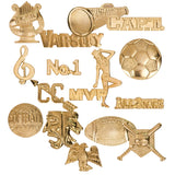 Chenille Gold Metal Lapel Letter Insignia Pins | 48 STYLES