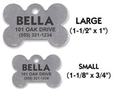 Stainless Dog Bone Shape Pet Identification Tags for All Size Dogs and Cats | FREE SHIPPING!