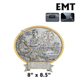 Legend Series Silver and Gold Oval Patriotic & Service Resin Plates  | 2 SIZES
