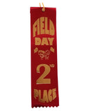 2nd Place - 2" x 8" Field Day Event Ribbons with card on back
