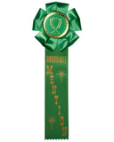 11-1/2" Rosette Style Event Award Ribbons with Card on Back | 1st 2nd 3rd PLACE