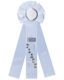 3rd Place - 14" Rosette Style 3 Streamer Event Ribbons with Card on Back